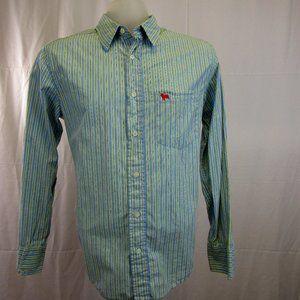 Aeropostale Small Slim Fit Dress Shirt Blue and Green